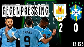 URUGUAY VENCE a BRASIL  GEGENPRESSING T2 E25 [upl. by Arykat739]