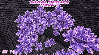 Amethyst Shard farm  Minecraft Survival Timelapse S4 Episode 79 [upl. by Adliwa]