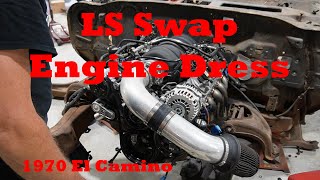 Installing a Holley mid mount front accessory drive and Speed Engineering headers to the LS Swap [upl. by Beckie175]