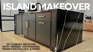 I completely TRANSFORMED our builder grade kitchen island  diy dream home kitchen makeover ep 03 [upl. by Theta]