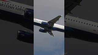 🔊 BUZZSAW SOUND British Airways Airbus A320200 Takeoff from London Heathrow Airport shorts [upl. by Inavihs]