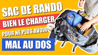 🎒Comment BIEN CHARGER SON SAC DE RANDONNÉE pour ne plus avoir MAL AU DOS 💪🏼 [upl. by Cleaves]