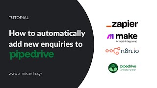 How to send new enquiries to Pipedrive using Makecom  Pipedrive Tutorial [upl. by Clausen446]