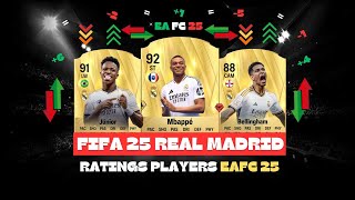 FIFA 25  REAL MADRID PLAYERS RATINGS EAFC 25 MbappeBellinghamViniciusRodrygorudigerModric [upl. by Malynda]