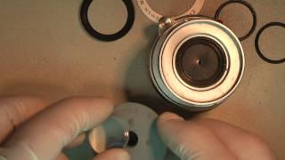 Cleaning fungus inside front lens in LeicaM Elmar f5cm 128 [upl. by Neztnaj]