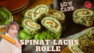 So einfach und schnell 👉SpinatLachsRolle👈 Low carb für die Party silkeswelt [upl. by Illene]