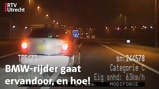 Achtervolging door Verkeerspolitie BMWbestuurder negeert volgenteken  RTV Utrecht [upl. by Valleau]