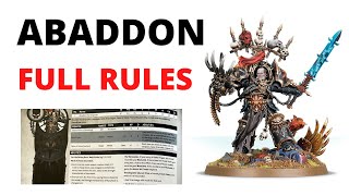 Abaddon the Despoiler  FULL RULES LEAK  Codex Chaos Marines Datasheet Review [upl. by Bandler]