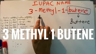 3 methyl 1 butene structure  Iupac Nomenclature Example Class 10 [upl. by Imik142]