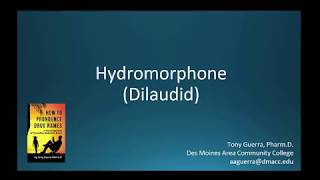 CC How to Pronounce hydromorphone Dilaudid Backbuilding Pharmacology [upl. by Docia721]