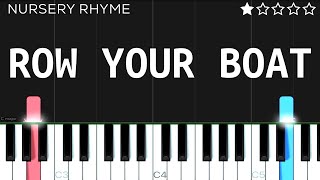 Row Row Row Your Boat Song  Playing Music By Numbers Piano Lesson [upl. by Nahte]