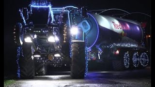 Christmas Tractors of Nenagh 2019 featuring Red Bull Slurry Tanker [upl. by Joaquin]