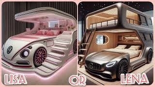 Lisa or Lena 9 PART3 luxurious bedroom funnyfantasy bed cute bedroom edition 2024 [upl. by Dlareg476]