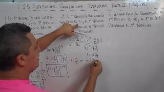 25 SUCESIONES GEOMÉTRICAS PROBLEMAS PARTE II 2º AÑO DE BACHILLERATO [upl. by Adnorhs]