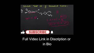 Calculation of Geometrical Isomers Part 2  Organic Chemistry  Class 11th  12th NEETJEE shorts [upl. by Neiht]