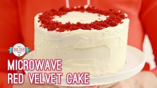 3Layer Microwave Red Velvet Cake  Bigger Bolder Baking [upl. by Airekal]