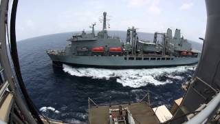 USS Kearsarge Replenishment At Sea Timelapse [upl. by Sutsuj632]