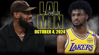 Los Angeles Lakers vs Minnesota Timberwolves Full Game Highlights  October 4 2024  NBA PreSeason [upl. by Krusche]