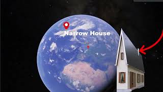 Is this the Narrowest House on Earth I found this on Google Earth [upl. by Erde]