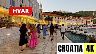 CROATIA 🇭🇷 4K HVAR — Evening Walking Tour — AUGUST 2023 [upl. by Denten886]