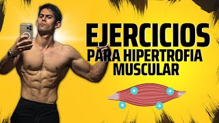 EJERCICIOS PARA HIPERTROFIA MUSCULAR [upl. by Elfrieda]