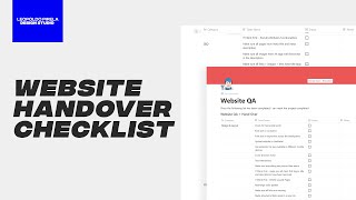 Website Design Process The Hand over Checklist Using Notion [upl. by Wack]