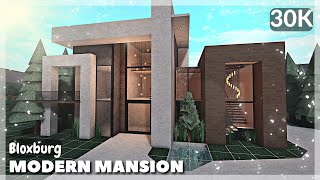 BLOXBURG Modern Mansion Speedbuild No Large Plot  Roblox House Build [upl. by Ule]