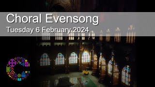 Choral Evensong  Tuesday 6 February 2024  Chester Cathedral [upl. by Aylward]