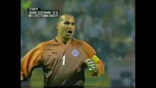 Chilavert  Free kick vs Slovenia World Cup 2002 [upl. by Beisel]