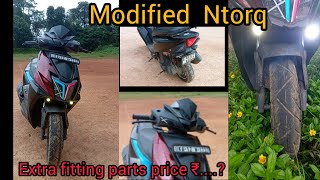 TVs Ntorq 125 🔥 Modified Modification Extra fitting pricentorq [upl. by Jocelin]