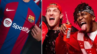 Barcelona will be sponsored by KSI amp Logan Paul’s PRIME [upl. by Etteiluj812]