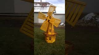 Homemade wooden garden windmill [upl. by Namhar56]