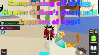 Completing All Of Egg Hunter Callen’s Quest And Location Of all Eggs ROBLOX Ghost Simulator [upl. by Weiler]