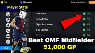 51000 GP Best Midfielder 99 Lofted Pass 97 Low Pass Standard CMF in efootball pes 2024 Mobile [upl. by Deena437]