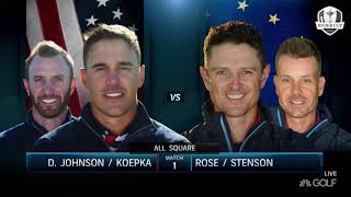 Highlights of Henrik Stenson amp Justin Roses Win vs Dustin Johnson amp Brooks Koepka  2018 Ryder Cup [upl. by Yderf488]