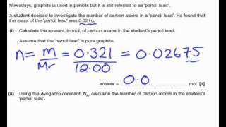 Using moles and Avogadros constant question markscheme [upl. by Nola]