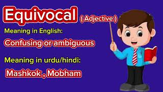 Equivocal meaning in Hindi and sentence shortvideo [upl. by Aysa]