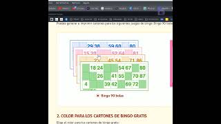 Cartones para bingo online gratis en pdf 75 o 90 bolas ✅👍😀🆓 [upl. by Scarito724]