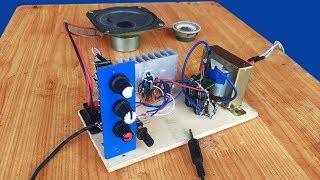 How to make simple 12W amplifier circuit IC D2030A Audio Amplifier [upl. by Adyahs]