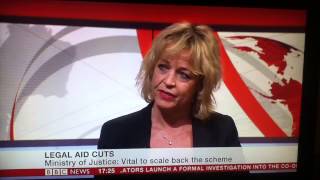 Sarah Forshaw QC talks to BBCNews Huw Edwards about lawyers historic Walkout4Justice Jan 6th 2014 [upl. by Hwang]