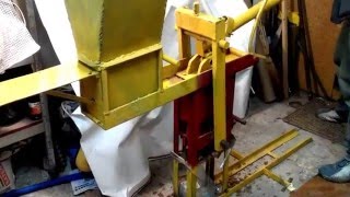 Homemade press for sawdust briquettes [upl. by Ellirehs]