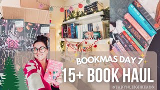 BOOK HAUL 15 books Bookmas Day 7 [upl. by Eeroc137]