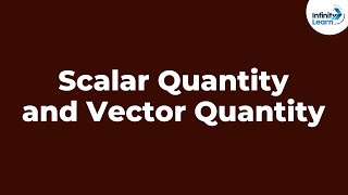 Scalar Quantity and Vector Quantity  Physics  Infinity Learn [upl. by Dolhenty185]