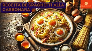 Receita de Spaghetti alla Carbonara [upl. by Rahmann611]