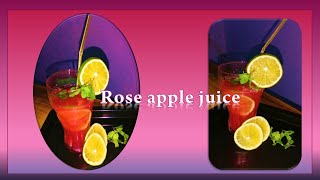 Easy Rose Apple juice Jambakka juice Home Cooking [upl. by Leind]