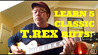 LEARN 5 CLASSIC TREX RIFFS IN 10mins [upl. by Alan]