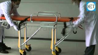 Stretcher Automatic Loading for Ambulance Item Code HF5120 [upl. by Ahsitauq412]