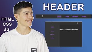 Aprenda como criar um HEADER  SIDEBAR responsivo com HTML CSS e JAVASCRIPT [upl. by Giustino]