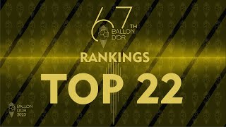 BALLON DOR 2023  TOP 22 RANKINGS  GREAT BATTLE OF THIS GENERATION [upl. by Nnaxor]