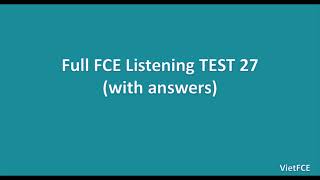 Full B2 First FCE Listening Test 27 [upl. by Tabina]